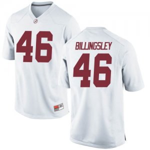 Men's Alabama Crimson Tide #46 Melvin Billingsley White Replica NCAA College Football Jersey 2403BVHJ0